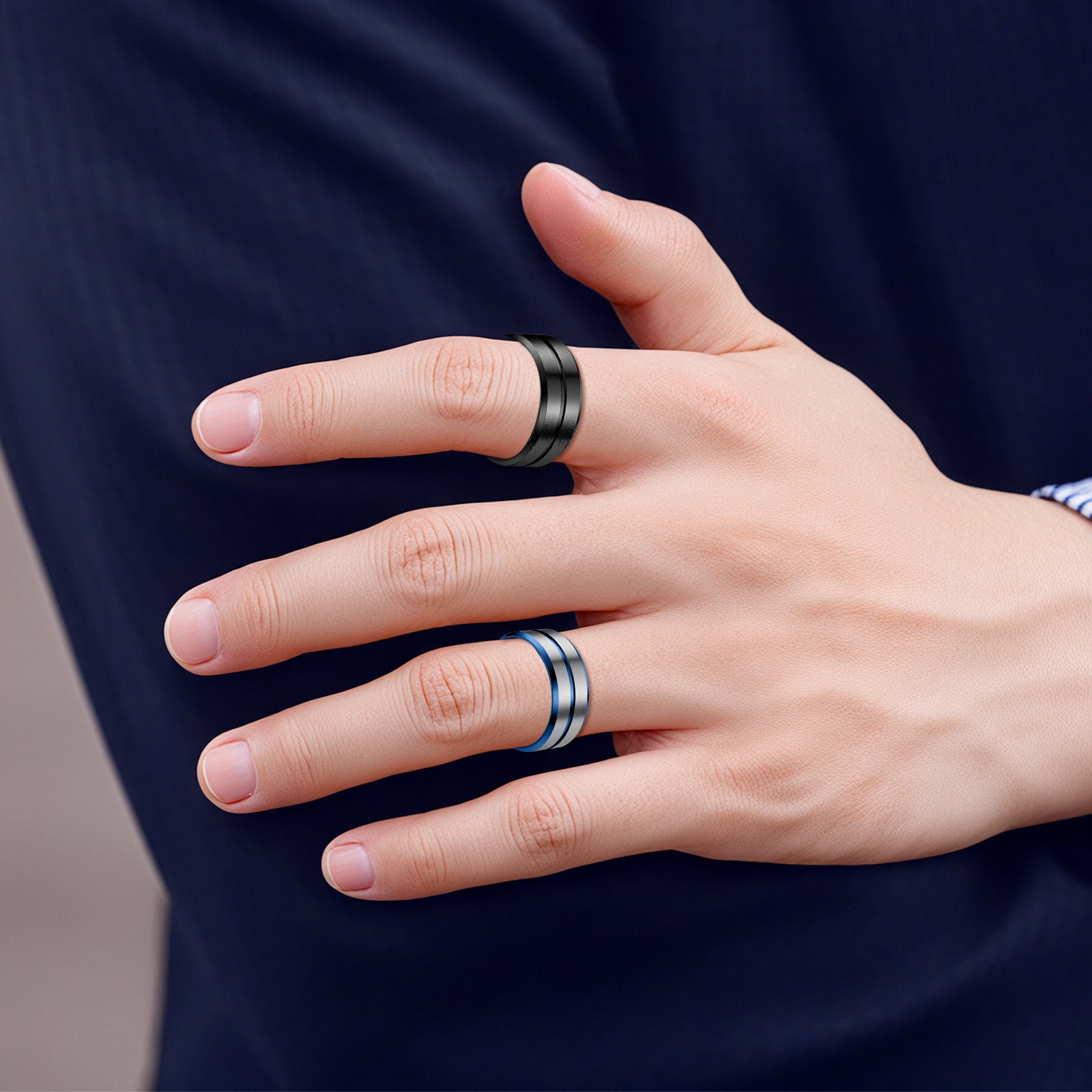 Men's Stainless Steel Fashion Ring in Multiple Colors