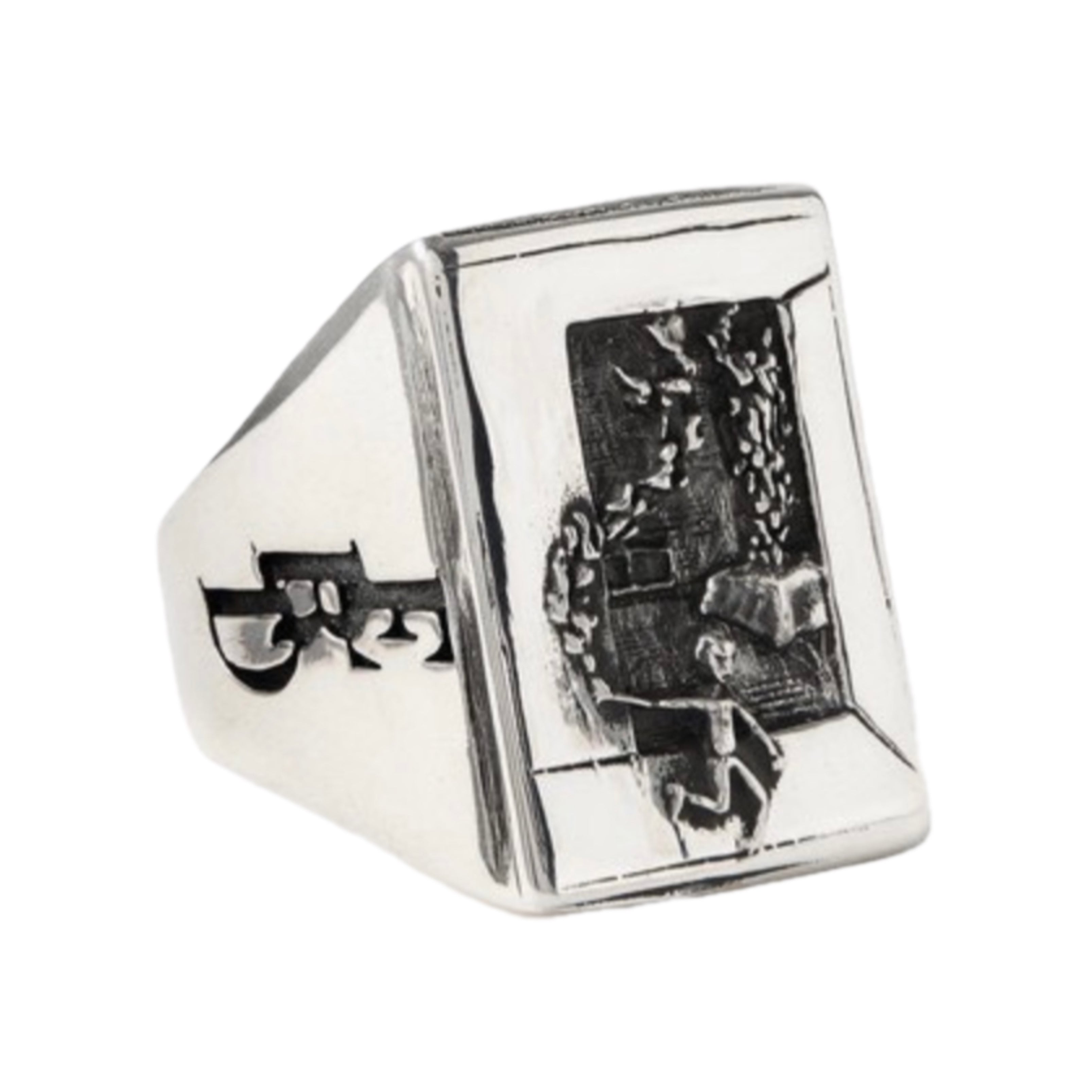 Relief-style silver finger rings for both men and women pure silver