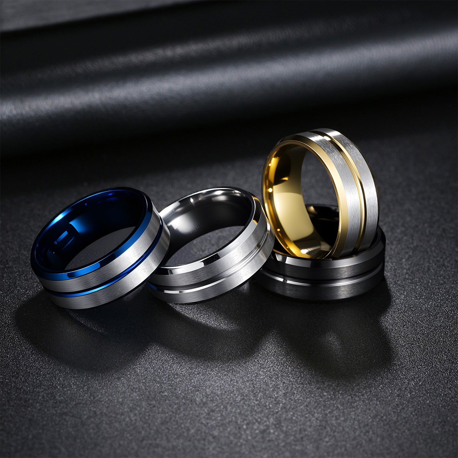 Men's Stainless Steel Fashion Ring in Multiple Colors